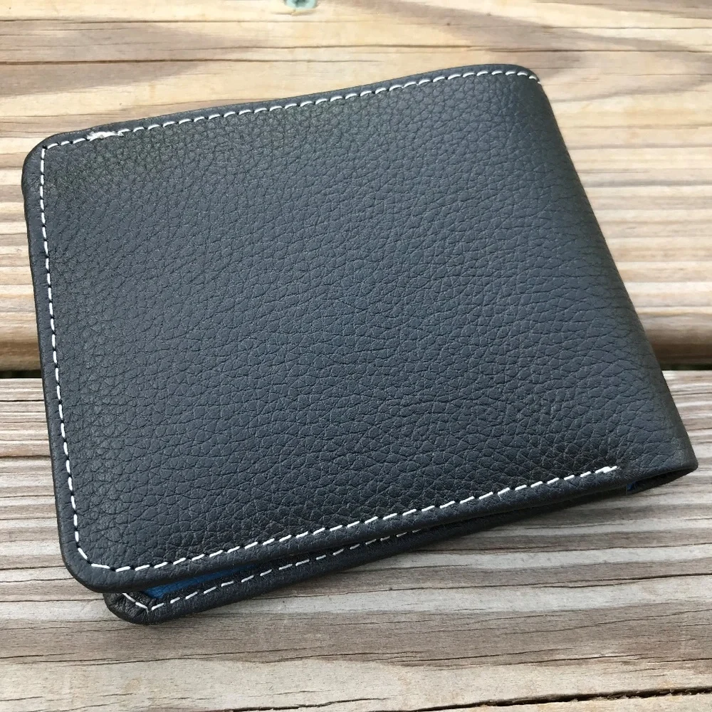 Supreme Leather Wallet Blue/Black Men Card Holder